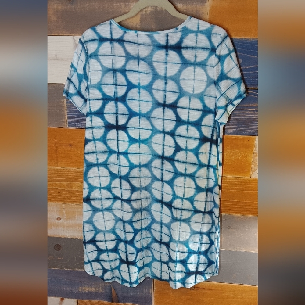 Komil T-shirt Dress M Blue Tie-Dye - Picture 5 of 6